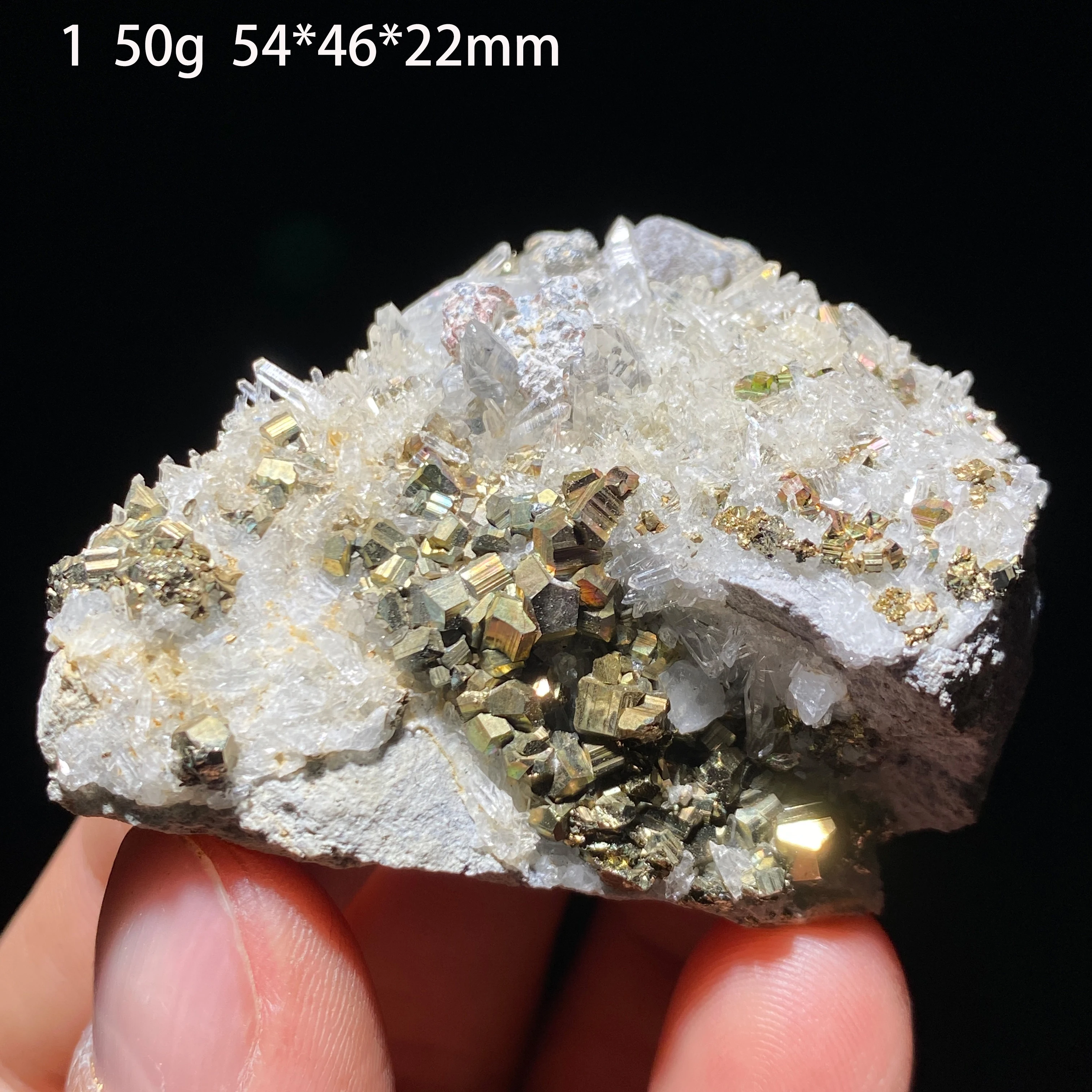 Natural Pyrite Quartz Crystal Cluster Mineral Specimen Rare Pyrite In Quartz Healing Crystal Collection Home Ornament