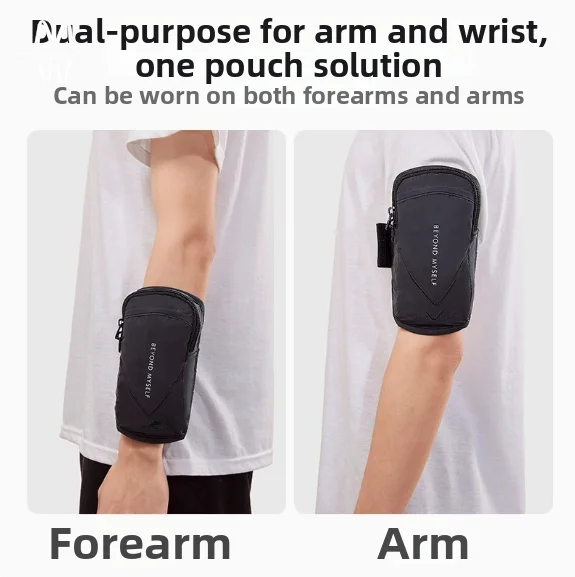 Reflective Dual Layer Running Armband Waterproof Sweat UV Dust Resist 7.2 Inch Universal For Running Gym Desert Outdoor Sports
