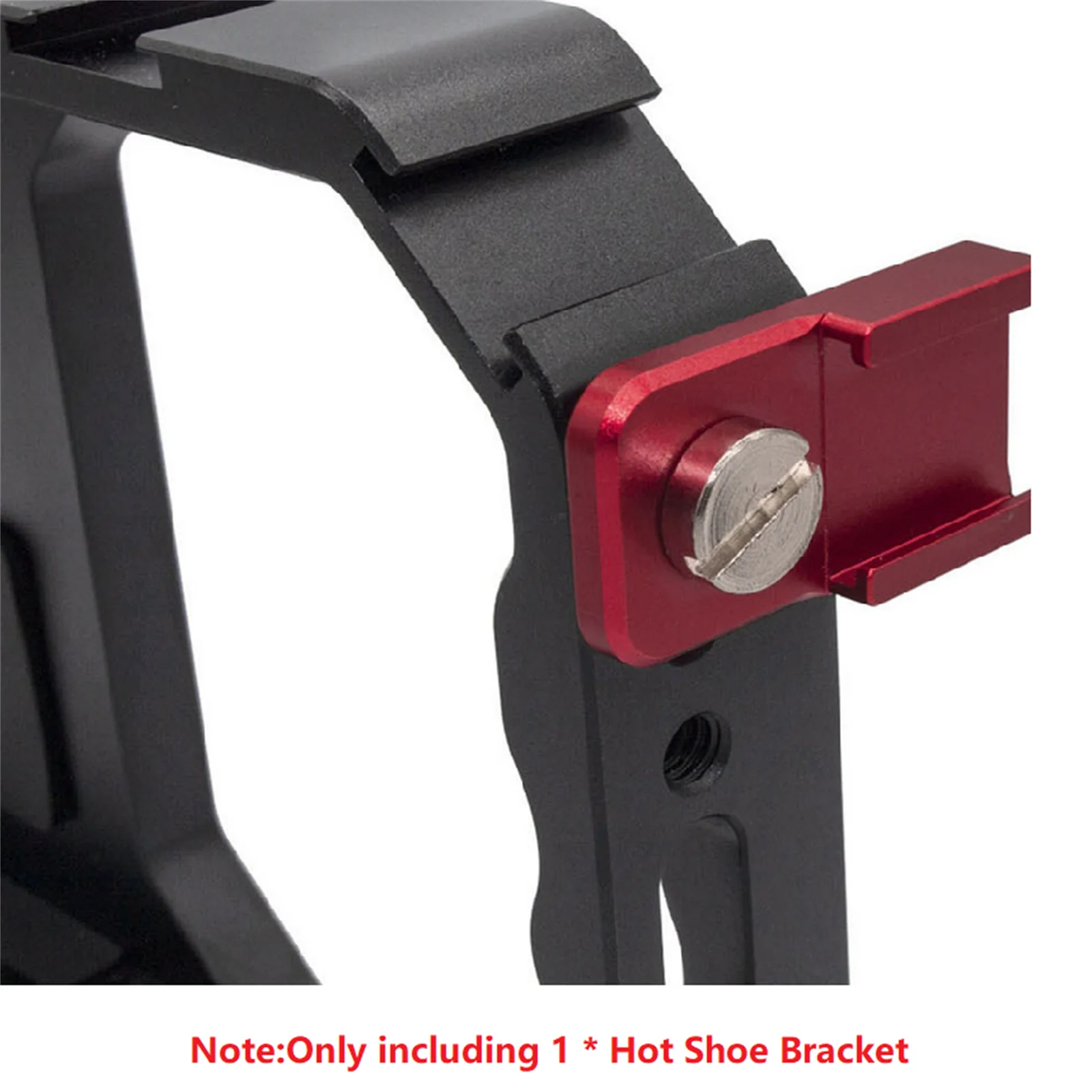 Metal Hot Shoe Bracket Mount Adapter, 1/4 "Buraco Coelho Gaiola Adaptador de Expansão, SLR Camera, Mic Fill Light Acessórios
