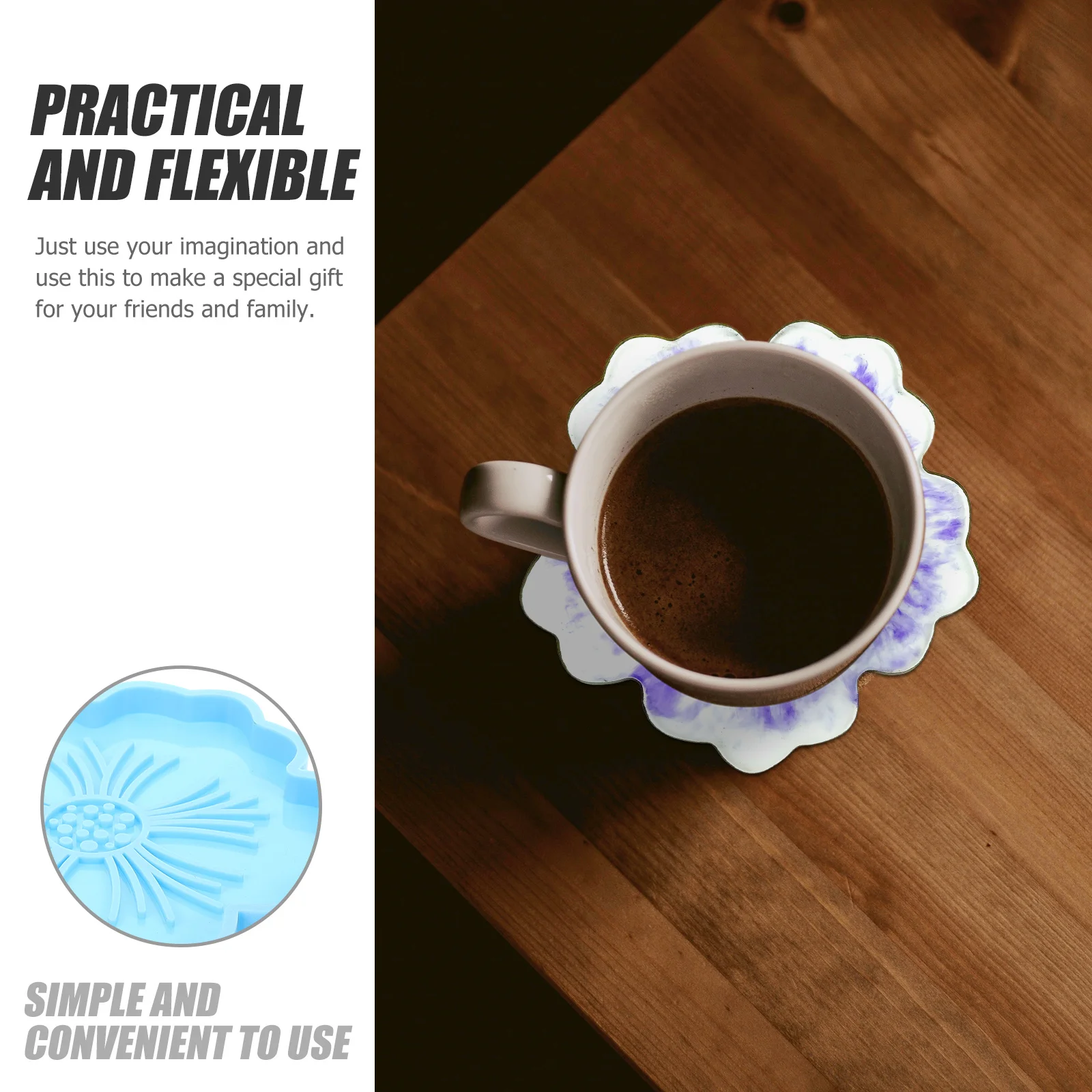 

Силиконовая форма для подставки, цветок, многофункциональный DIY ремесло, инструмент для литья из смолы, гибкий, безопасный, практичный, уникальный, домашние подарки для друзей