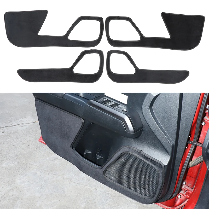 

4Pcs Velvet Black For Toyota Tacoma 2016-2022 car door anti-dirty mat car interior protection modification accessories