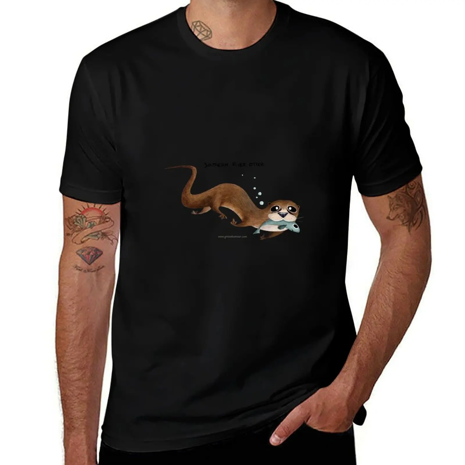 Southern River Otter T-Shirt t shirt man luxury t shirts for man graphic tees T-Shirt
