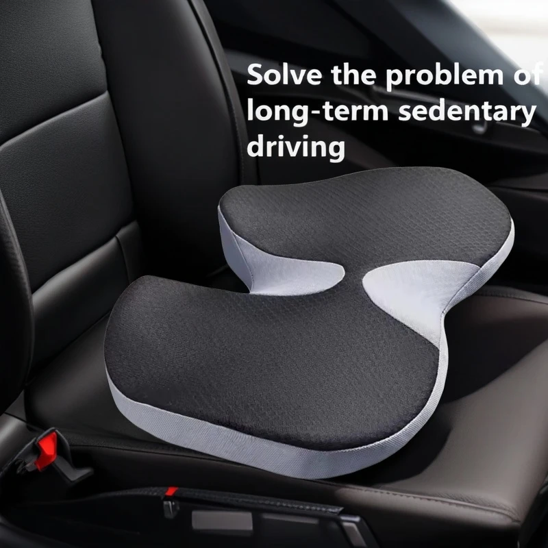 Memory Foam Bürostuhl Autositzkissen Erhöhungspolster Schmerzlinderung Rutschfester Komfortsitz für Auto Büro Zuhause Sitzkissen