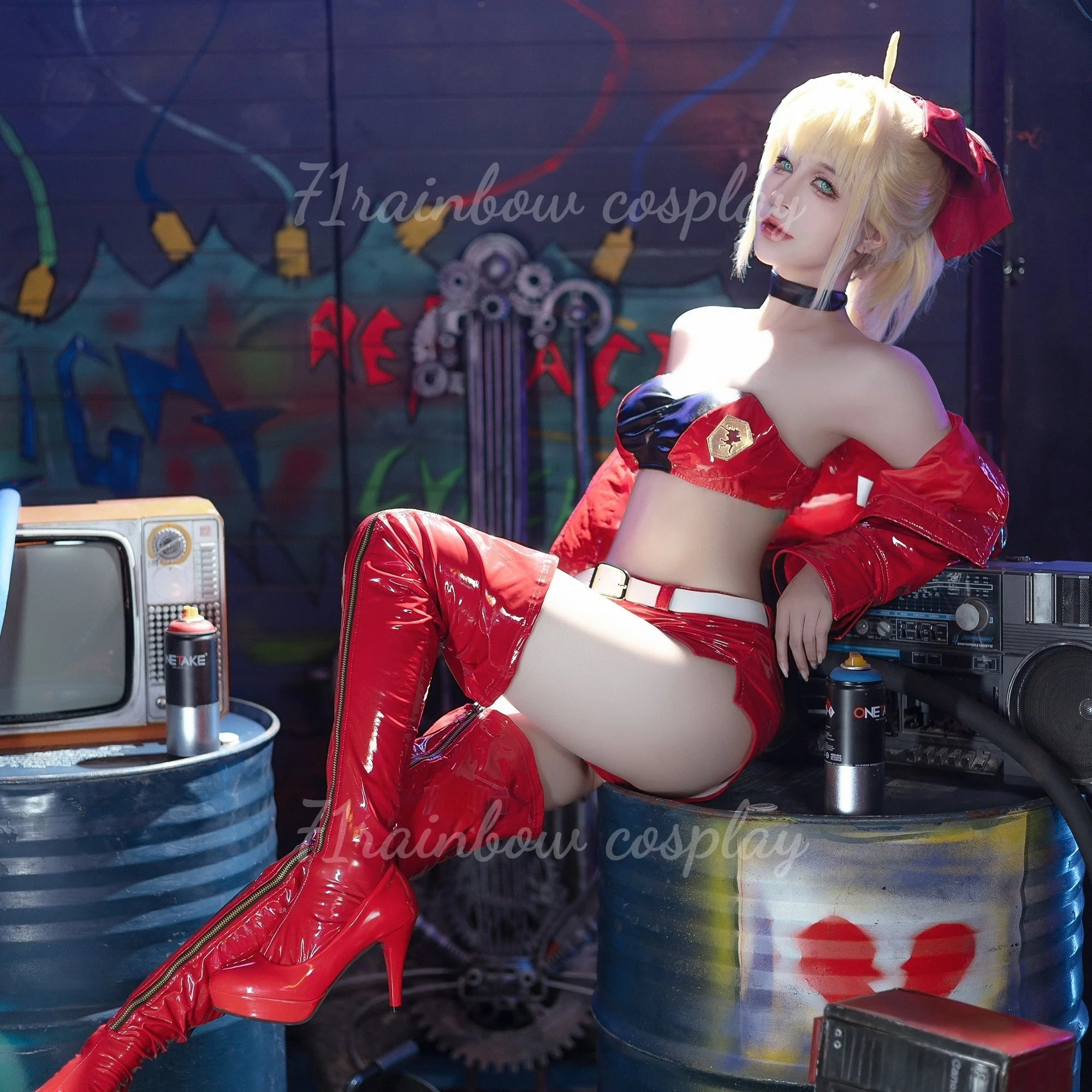 FGO نيرو سباق فتاة تأثيري حلي مصير Ver.Nero أقوى ملابس عيد الميلاد ازياء تأثيري