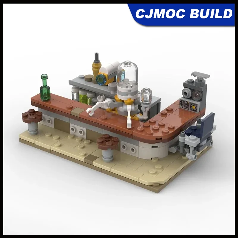 177szt Moc Star Movie Classic Game Series Survivor Saloon with Monk Model Building Blocks DIY Assemble Bricks Kid Toy MOC- 147135