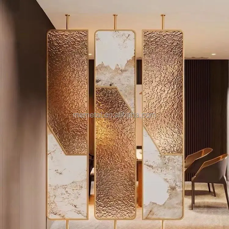 Modern Design Style Metal Screen Decorative Room Dividers Laser Screen Partition Wall