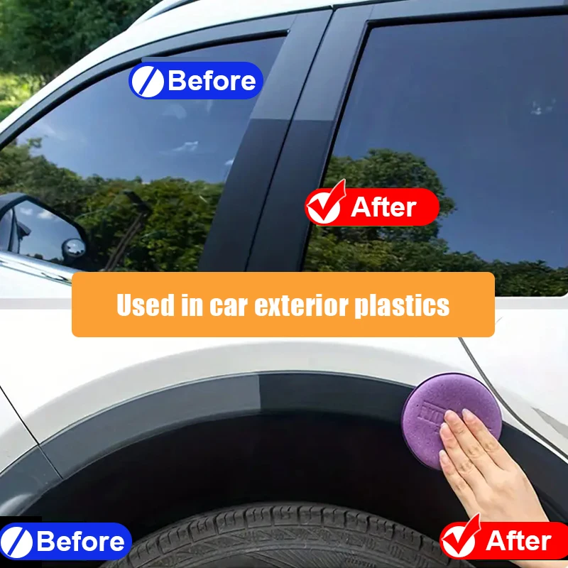 Car Plastic Restorer Back To Black Gloss Auto Interior Leather & Panel Renewal Wax Coating Agent Auto Polish And Repair Coating - view 6