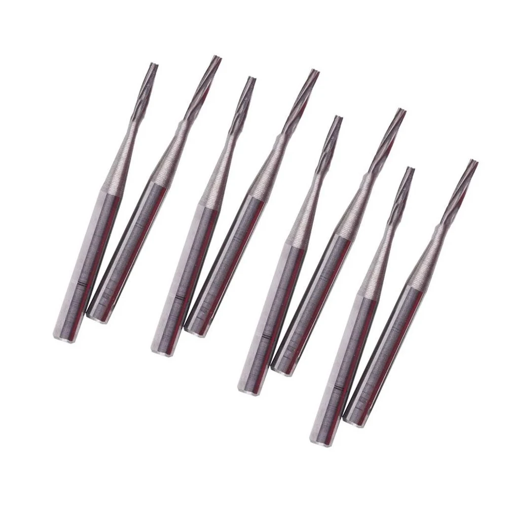 10 Pcs Dental Lab Tungsten Carbide Burs Drills FG169/FG169L  Used With High Speed Handpiece Friction Grip