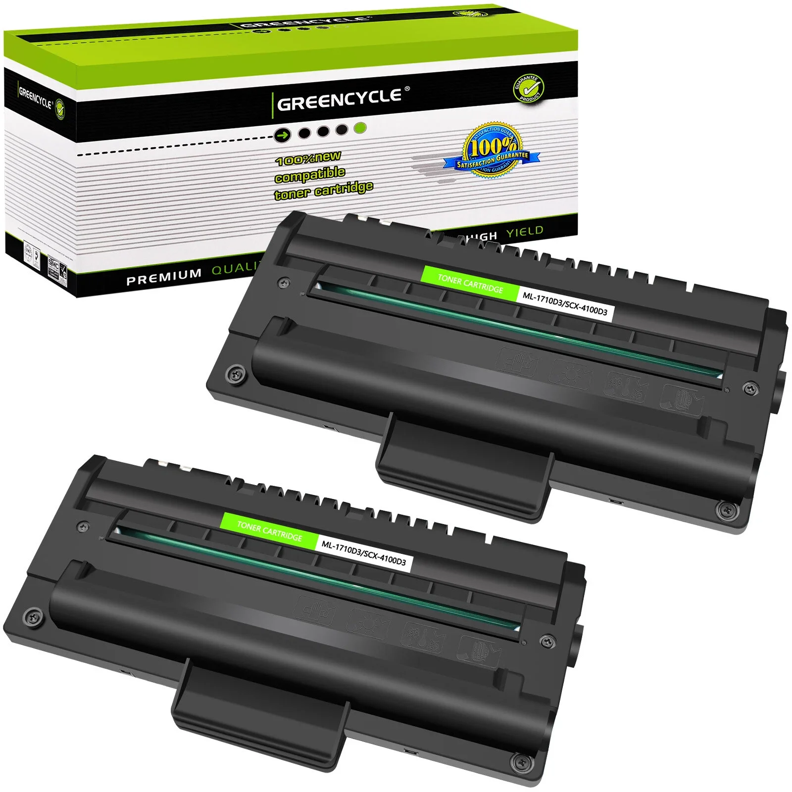 

2× High Yeild Toner Cartridge Compatible For Samsung SCX-4100D3 SCX-4100 Printer