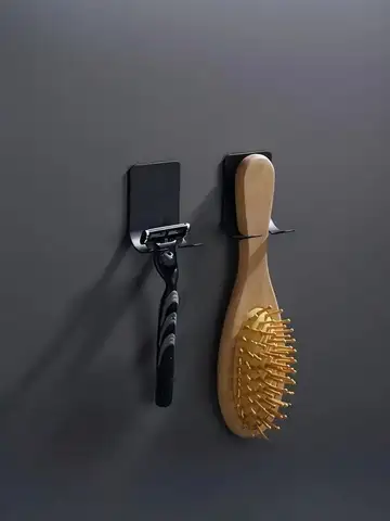 2pcs Razor Holder 304 Stainless Steel Men Shaving Shaver Razor Stand Shelf Shaving Razor Storage Rack Bathroom Hook Organizer