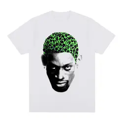 Dennis Rodman Vintage T-shirt Hip-Hop Streetwear Retro Cotton Men T shirt New Tee Tshirt Womens Tops