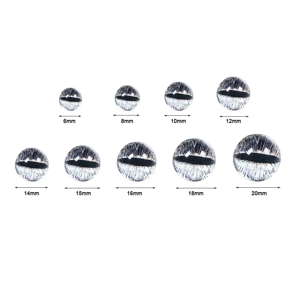 20pcs/10pairs New 6mm-20mm Eyes Crafts Eyes Crystal Plastic Glitter Crystal Eyes Dolls DIY Tools DIY Doll Accessories