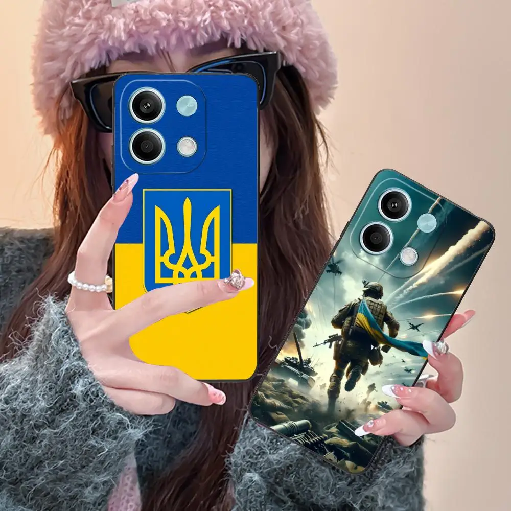 أوكرانيا العلم المحمول قضية الهاتف الخليوي ل POCO M7 M6 M5 M4 M3 X7 X6 X5 X4 X3 Pro GT 5G غطاء الطباعة الملونة غطاء فاخر جميل #3