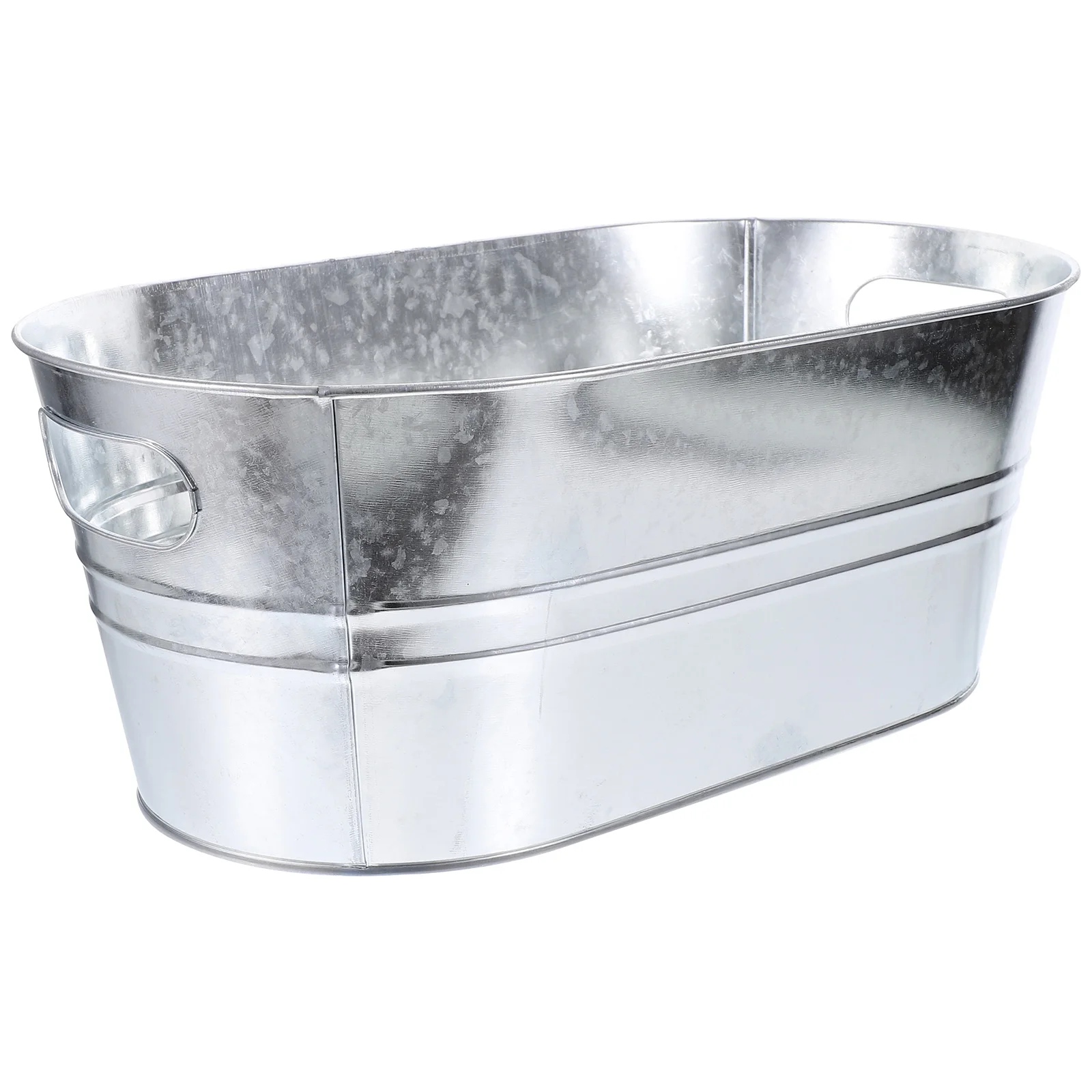 

Stainless Steel Ice Bucket Large Capacity Galvanized Planting Pail Flower Pot Metal Bucket for Drinks Parties