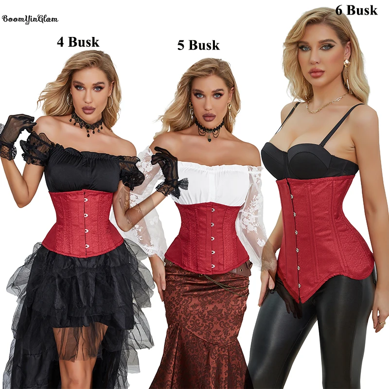 Steampunk Gothic Underbust Corset High Compression Corsage Corselet Vintage Carnival Party Women Clothes