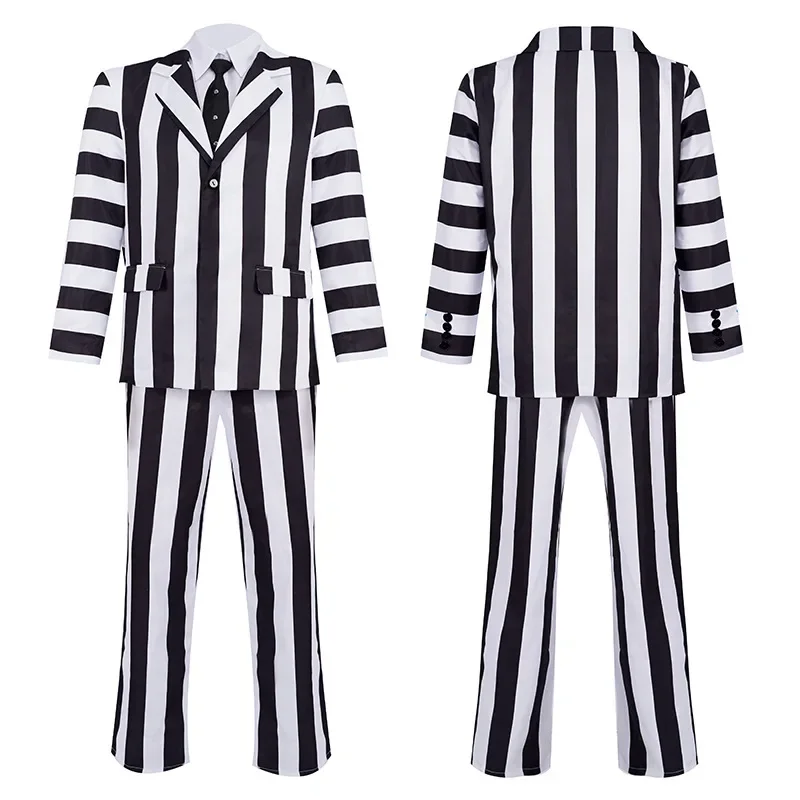 Beetle Juice Cosplay Costumes, The Great Wizard of the Underworld Cosplay Sostume Beetle Juice Halloween Performance Men Women