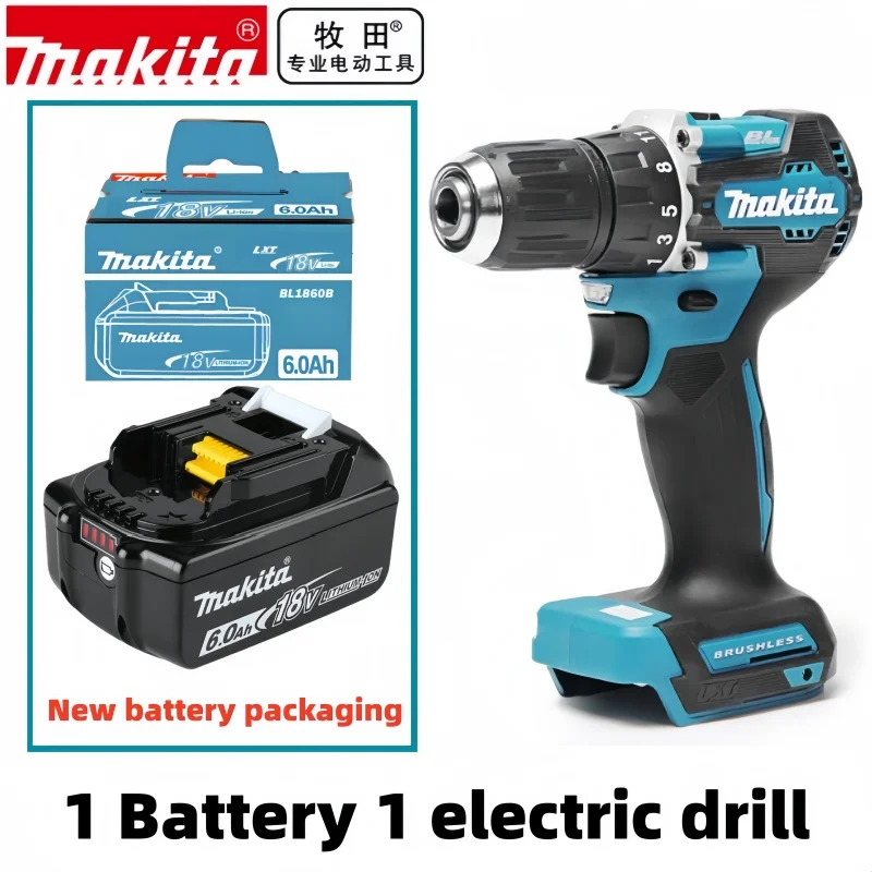 100% Original Makita 6Ah für Makita 18V Akku BL1860B BL1840 BL1830B BL1850B BL1850 BL1860 BL1815 Ersatz-Lithium-Akku
