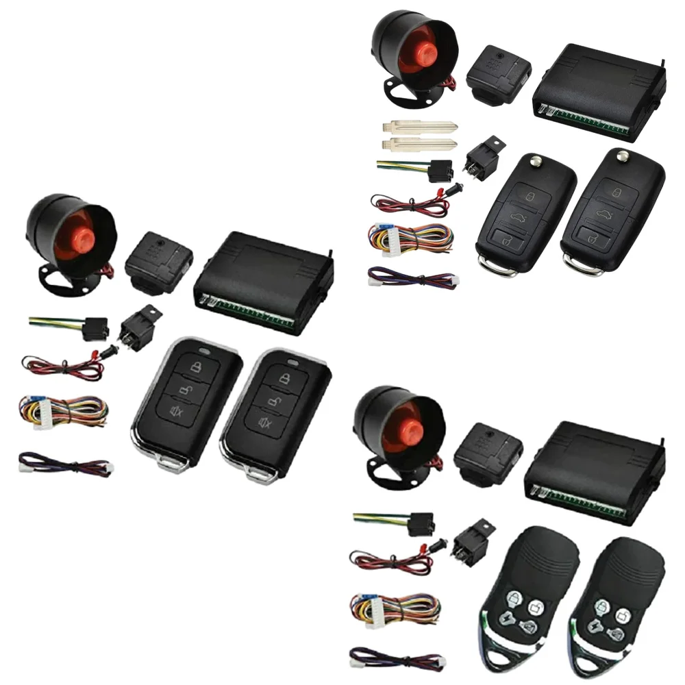 Universal Car Remote Alarm Door Locking System Kit Car Keyless Entry System Kit with 2 Remote Controllers System Car Accessorie