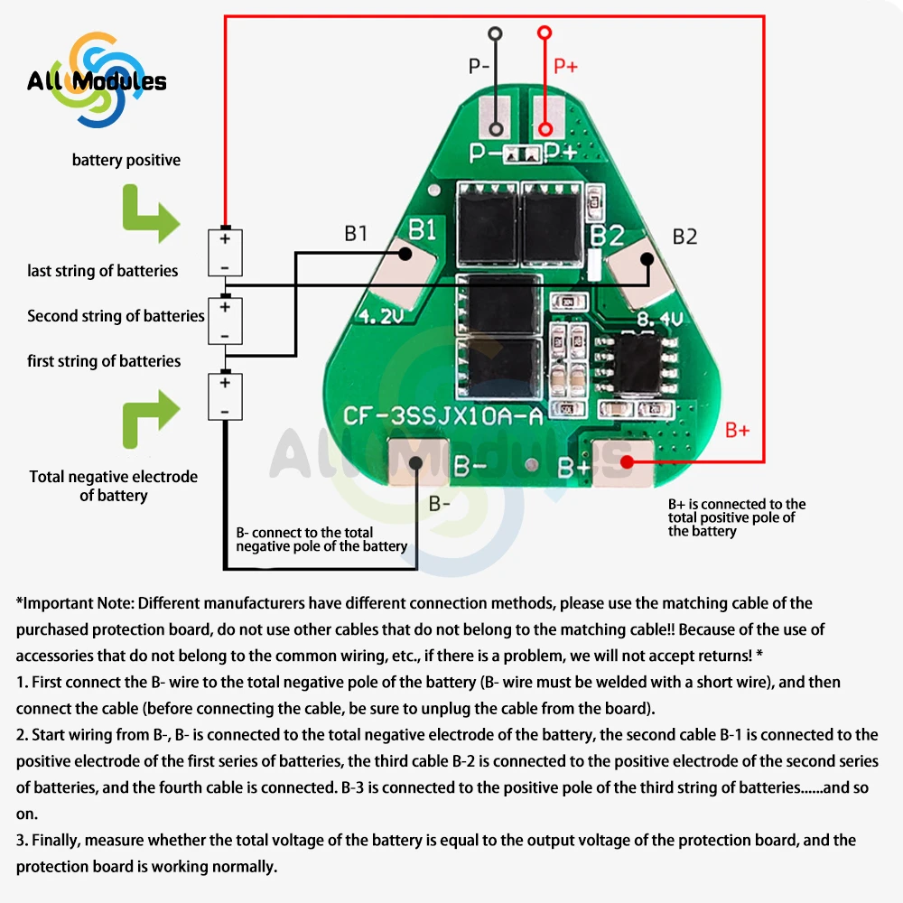 3S 12.6V 18650 płyta zabezpieczająca baterię litową przeładowanie nadmierne rozładowanie moduł zabezpieczający 12A 3-ogniwowy pakiet Li-ion BMS PCM