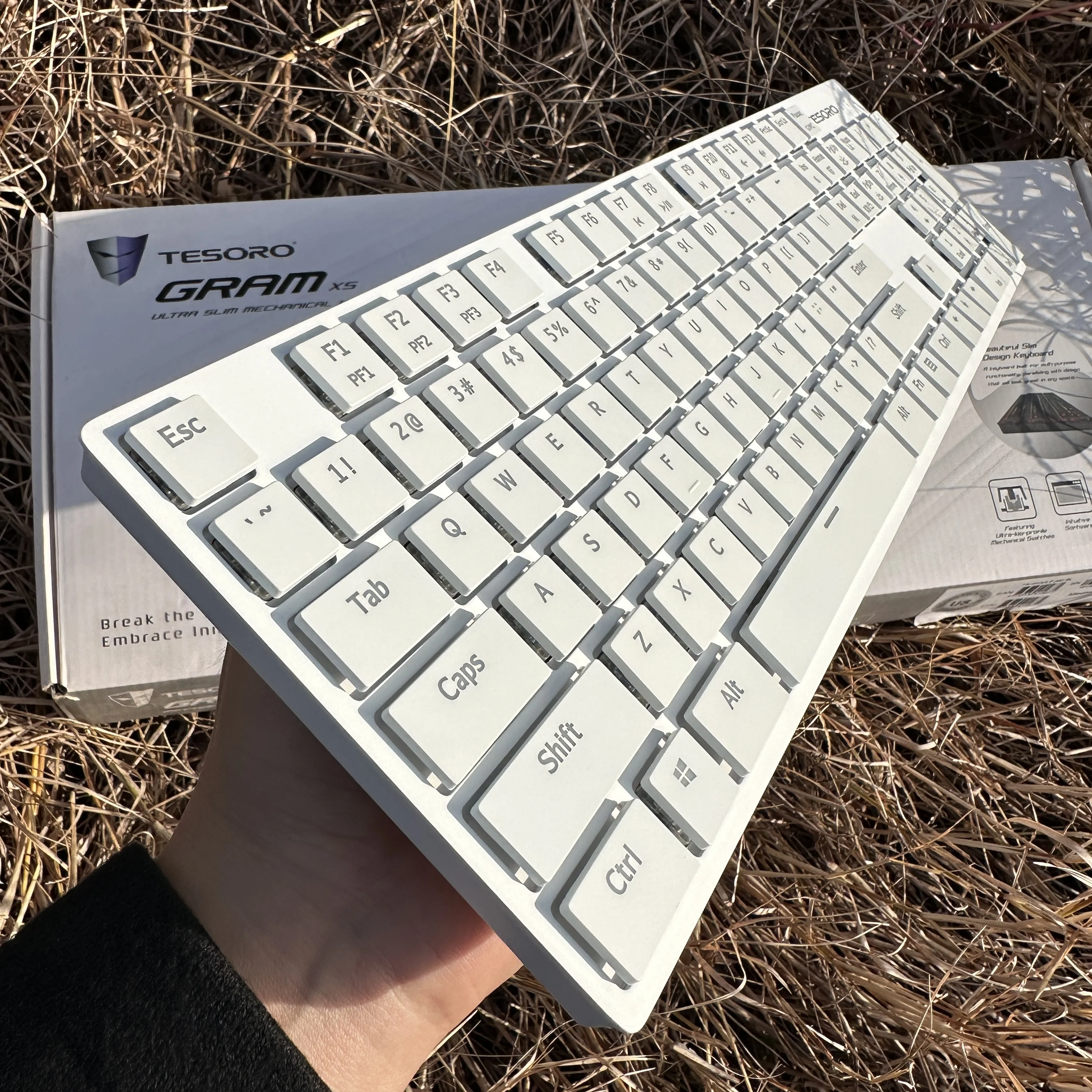 

TESORO G12 Low Profile Wired Mechanical Keyboard Customized RGB Ultra Thin Switch 1000hz E-sports Gaming Office Keyboard Gift