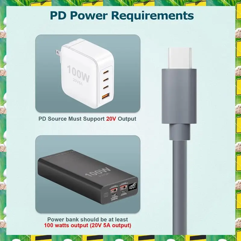 3C Electron Car Charger Typec Cable Starlink Mini Power Cable High And Low Temperature Resistant DC Typec Power Cord To Cigarett