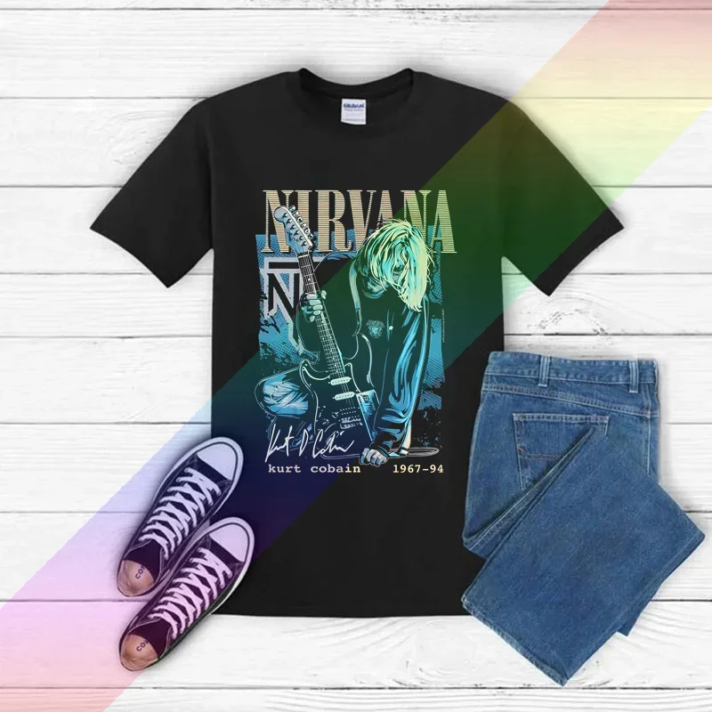 2024 Men T Shirt Casual Kurt Never Mind Cobain Music Enthusiast T-Shirt Graphic Summer Short Sleeves 100% Cotton S-3XL Cool Tee