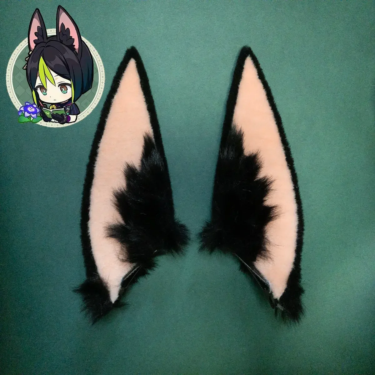 Anime Genshin Impact Tighnari Ear Cosplay Prop, pince à cheveux, oreilles d'animaux de dessin animé, bande de sauna, fermoir à cheveux, accessoires de vêtements de sauna, cadeau de Noël