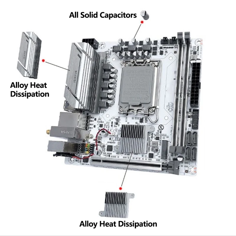 Imagem -05 - Gaming Motherboard 64gb Ddr4 Lag1700 Mini Itx Motherboard H610i