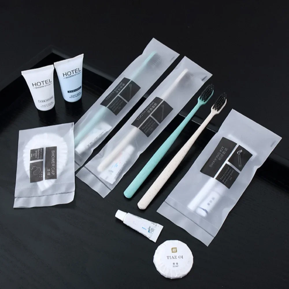 HOT Disposable Toothbrushes Portable Toothbrush / Toothpaste / Comb / Slippers / Towel Shower Gel Shampoo Travel Toiletries Set