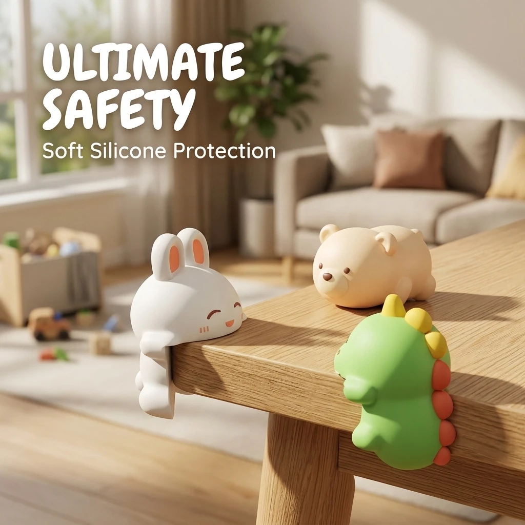 YGTITAN Baby Safety Corner Protector, Soft Cartoon Edge Guard for Table & Furniture, Anti-Bump Cushion