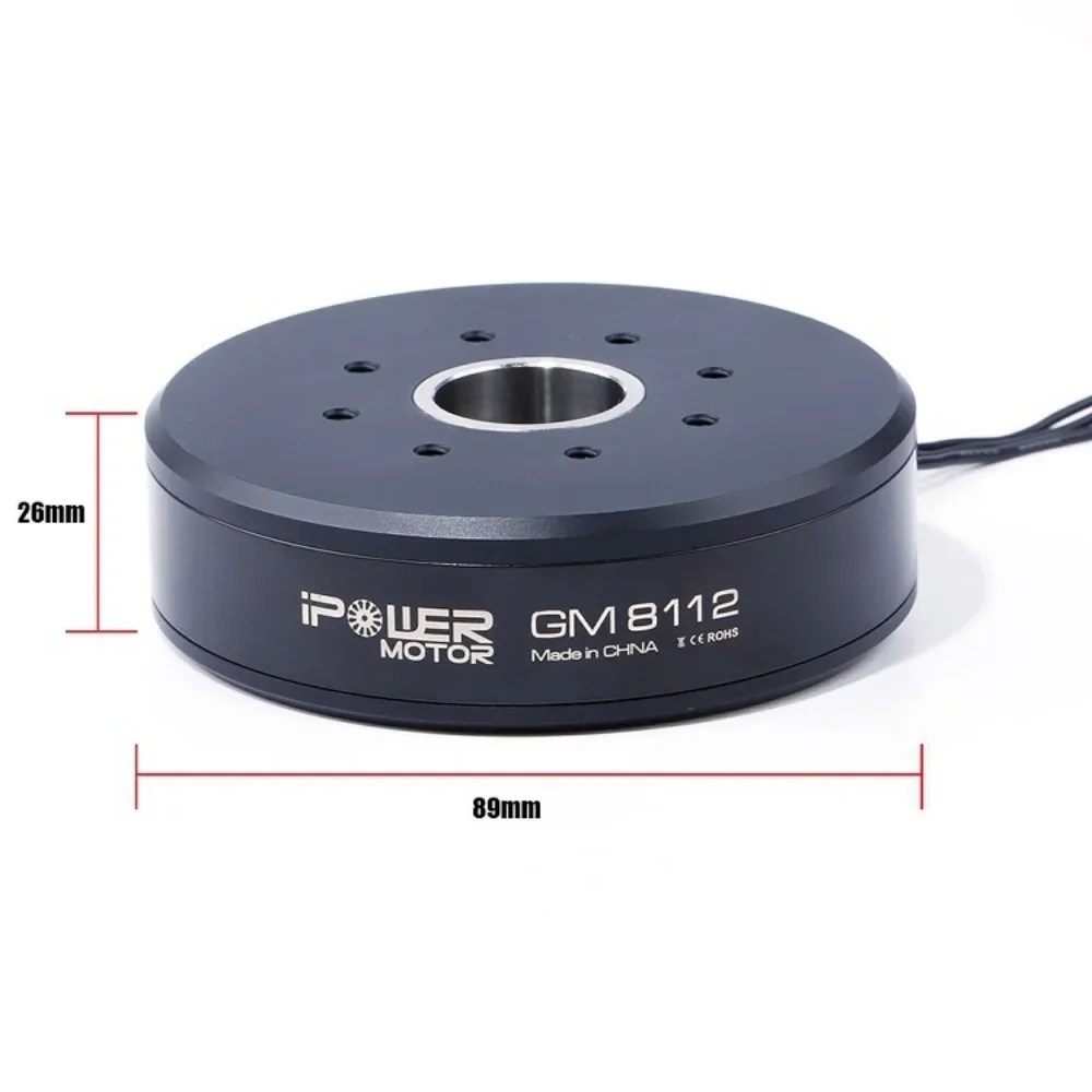 Motor iflight ipower gm8112 90t, motor gimbal sem escova, eixo oco de 22mm com codificador as5048a, compatível com câmera de 5-6kg