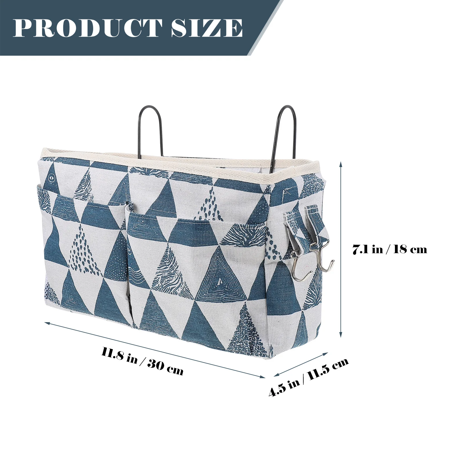 

Bedside Storage Pouch Cotton Linen Hanging Organizer For Books Controllers Glasses Dorm Room Essentials Sundry Holder