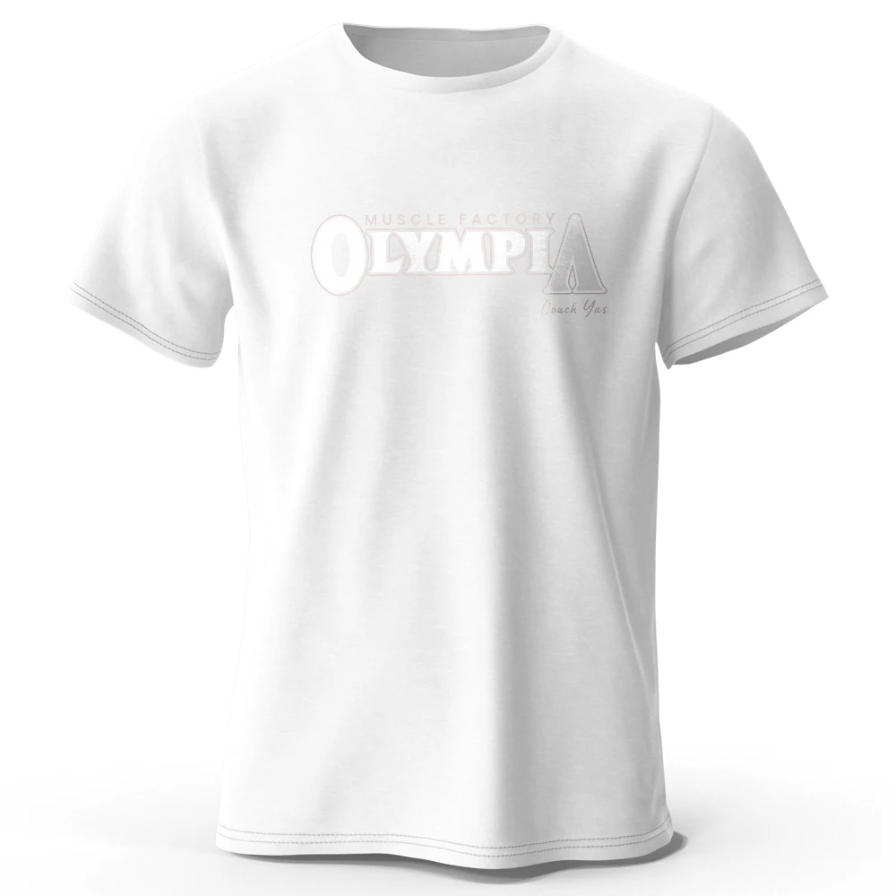 2026 New Muscle Factory Printed Men's T-Shirt 100% Cotton Oversized Classic Graphic Tees for Men Summer Tops Y2K