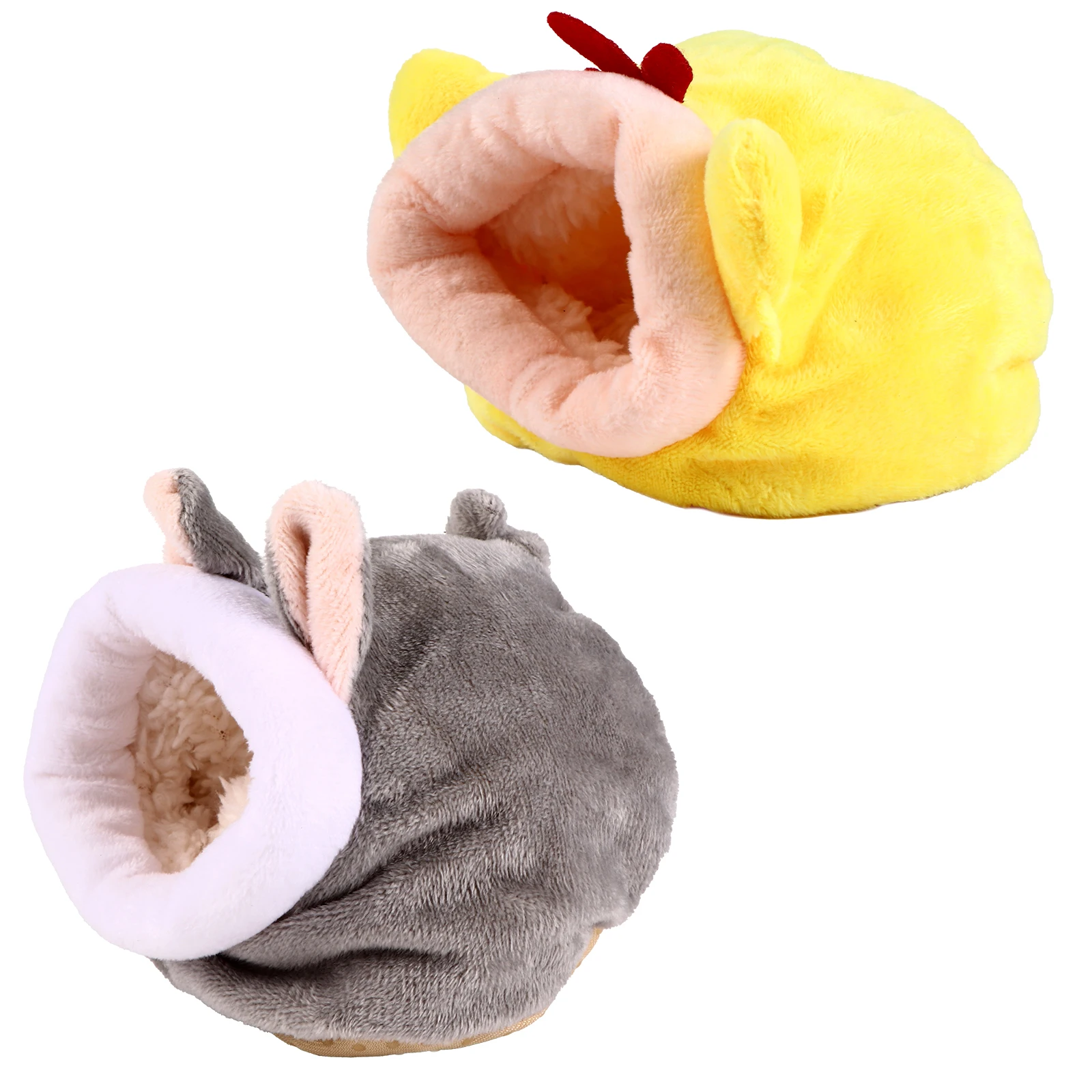 

2 Pcs Warm Nest Set Guinea Pig Tunnel Houses and Habitat Hamster Cage Hammock for Rodents Small Animals Rabbit Pigs Bed