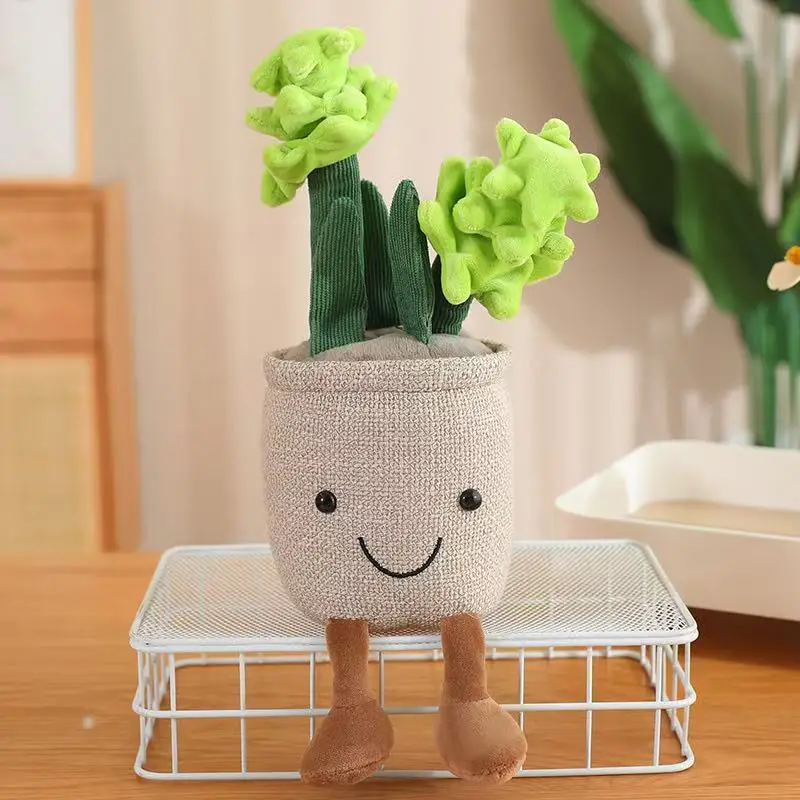 35 cm nueva simulación de cactus planta verde decoración de oficina juguetes de peluche anime de dibujos animados muñecas divertidas adecuadas para dar a amigos
