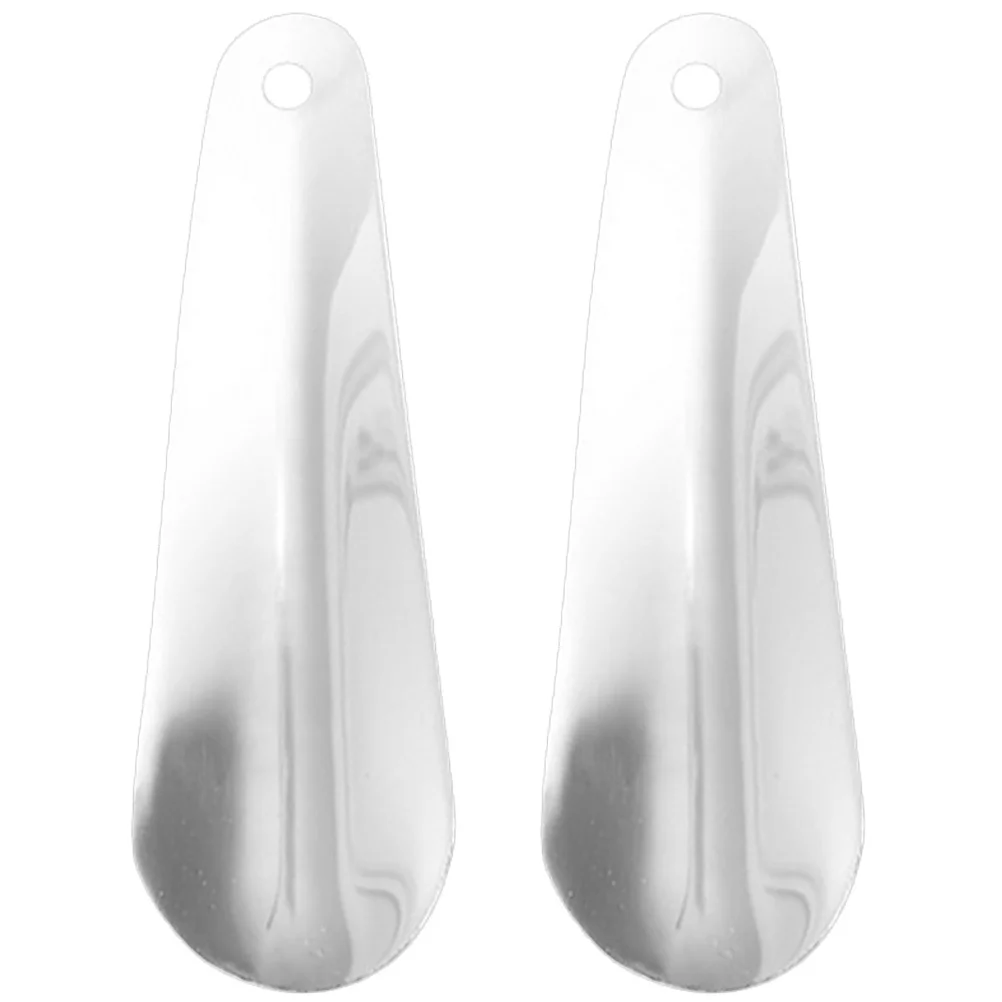 

2Pcs Shoe Horns Stainless Steel Short Handle for Men Women Kids Seniors Easy Grip Dressing Aid Travel Compact Shoe Helper