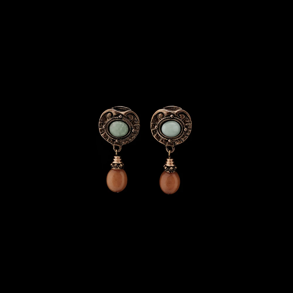 Amorita Boutique Vintage collection natural stone earrings for women.