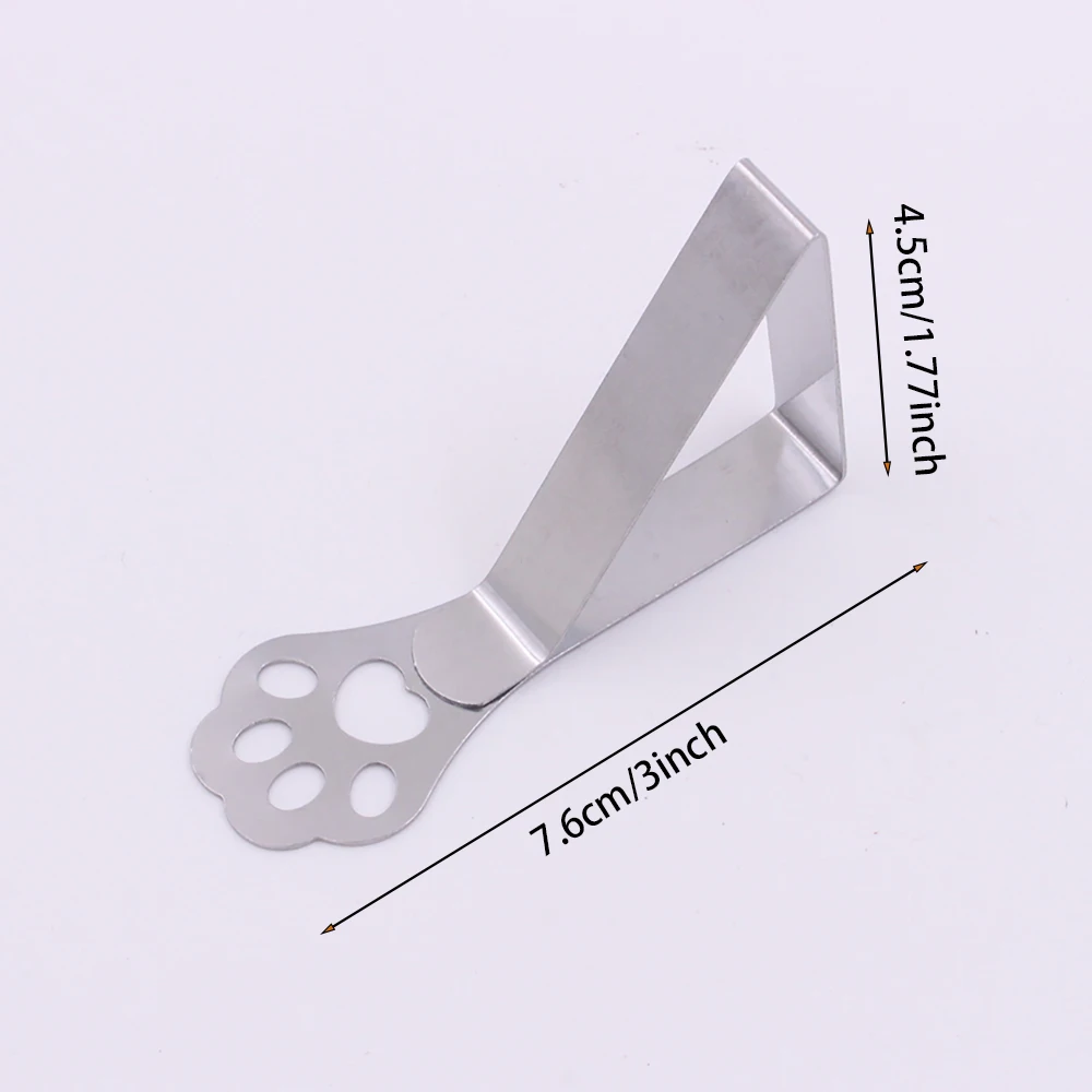 4pcs/set Outdoor Thick Table Tablecloth Clip With Cat Claws Stainless Steel Clip Suitable For Weddings Restaurants Accessories