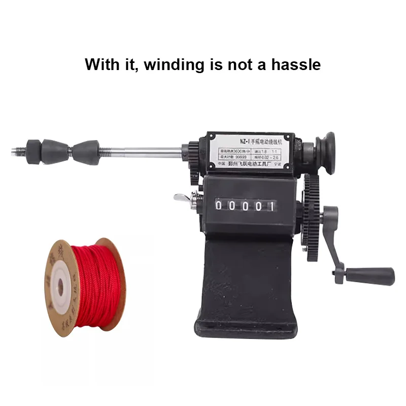 New NZ-1 Manual Hand Shake Digital Display Wire Semi-Automatic Count Winding Machine Electrical Transformer Row Machine