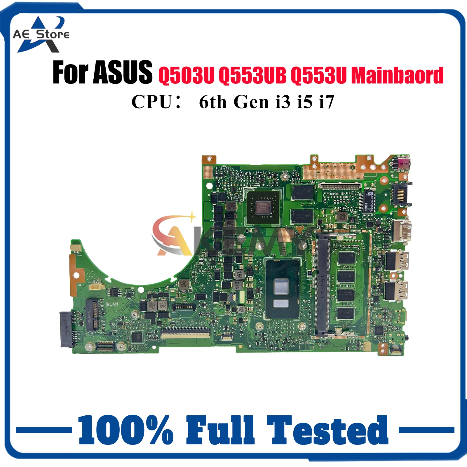 

Q553UB Laptop Motherboard For ASUS VivoBook Q503U Q553UQ Q553UB Q553U Notebook Mainboard W/ i3 i5 i7 CPU 100% tests OK fast ship