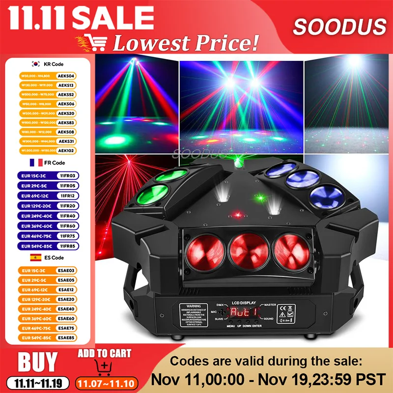 

DMX 150W LED Strobe Light Disco Beam Moving Head Audience For Dj Wedding Lighting Lights For Disco Parties Light RGB KTV