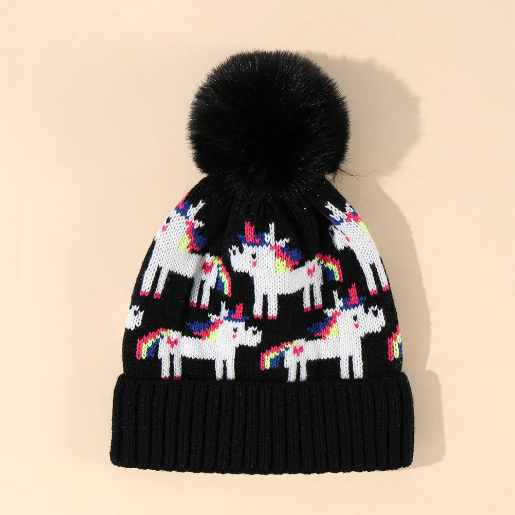 

Unicorn Knit Infant Toddler Kids Boys Girls Newborn Warm Hats Infant Winter Hat Cartoon Girls Winter Hat Pattern