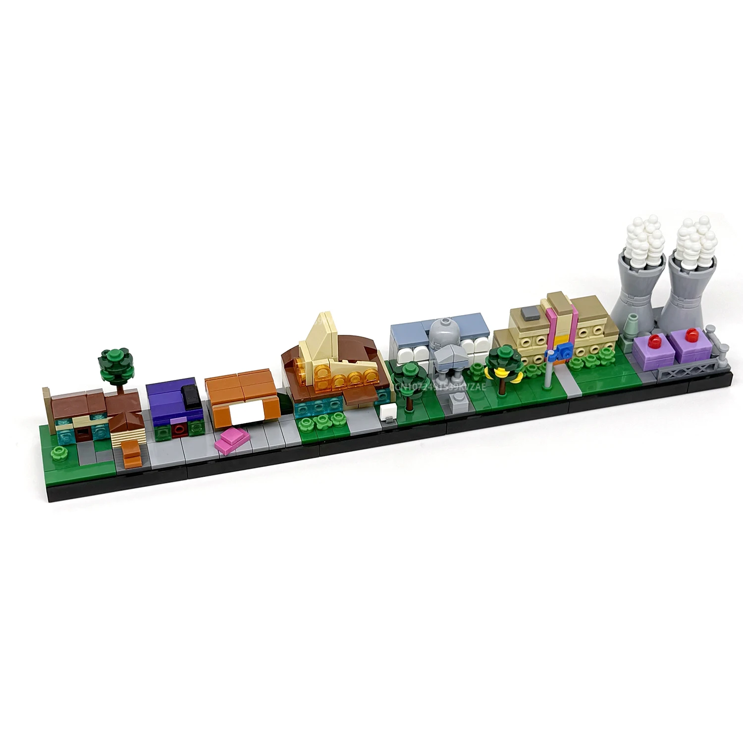 MOC City Architecture Skyline Building Street View Blocs de construction école église bibliothèques modèle jouets pour briques de film cadeaux de noël