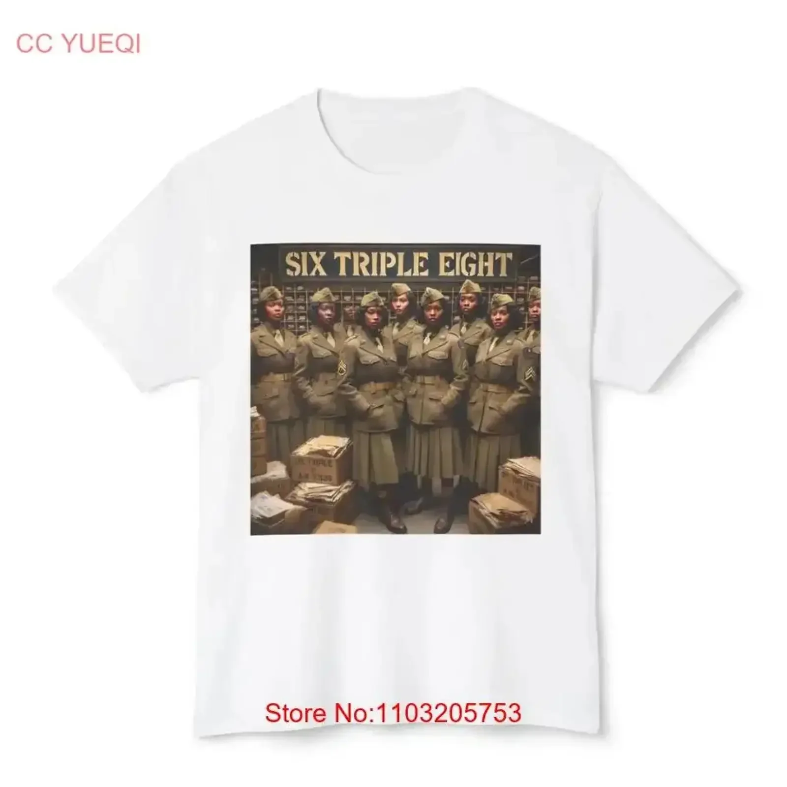 

6888th Six Triple Eight Women's Army Corps T shirt S 5XL vintage Washed Stylish homme graphic fashion Casual designer clothes