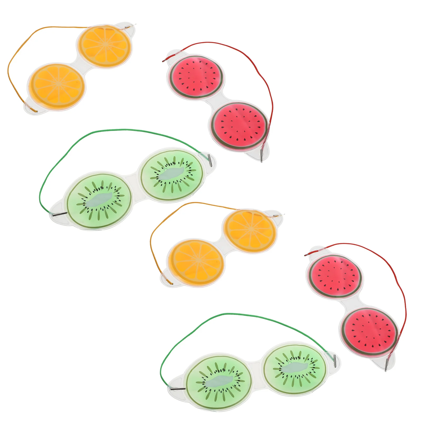 

6pcs Mask Cooling Gel Fruit Modeling Eye Mask Covers Hot Patch Relaxation Relaxation Eye Patch Sleep Aid Travel Home Use