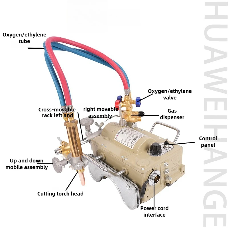 Magnetic PipeCutting Machine Dual purpose Diagonal Cutting Machine220VIndustrial Metal PipeCutting Machine Pipeline Construction