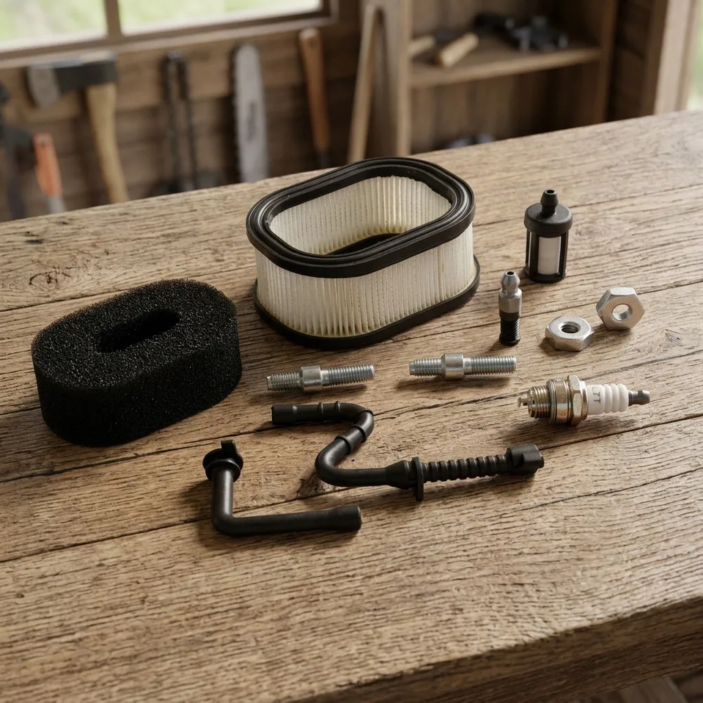 Full Service= Tune-Up Kit For MS440 MS460 MS441 MS660 066 Chainsaws Includes Air Filter, Spark Plug= And Fuel Lines Garden Tools