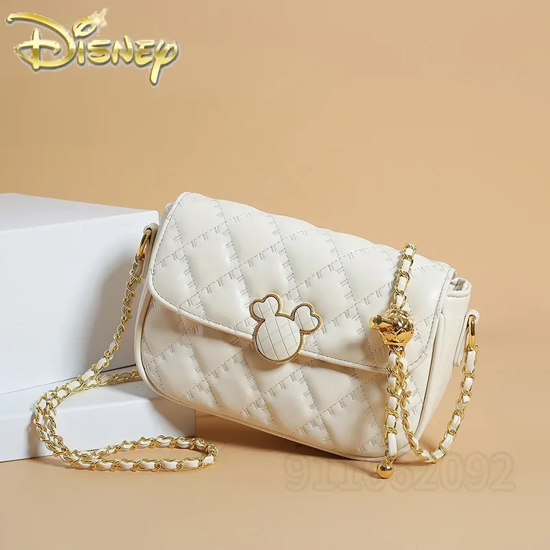 Disney Mickey New Mini Women's Shoulder Bag Cartoon Cute Women's Shoulder Messenger Bag Fashion Trend Mini Chain Women's Bag