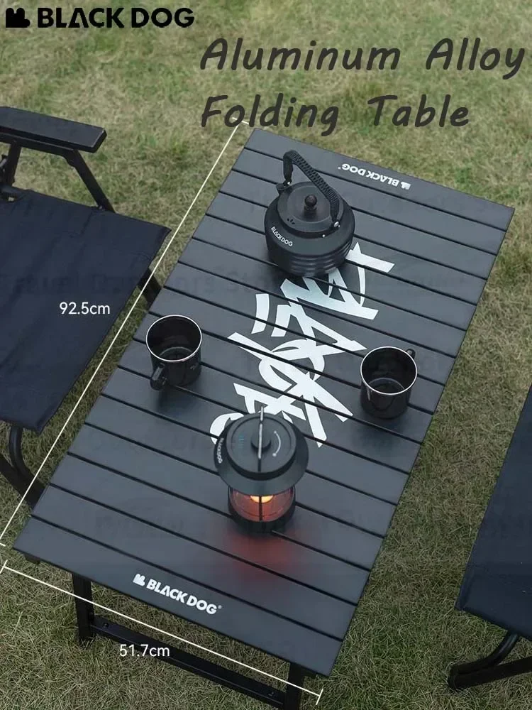 BLACK DOG Camping Portable Folding Table Scrawl Ultra-light Aluminum Alloy Hiking Picnic Table 3.7kg Outdoor Equipment