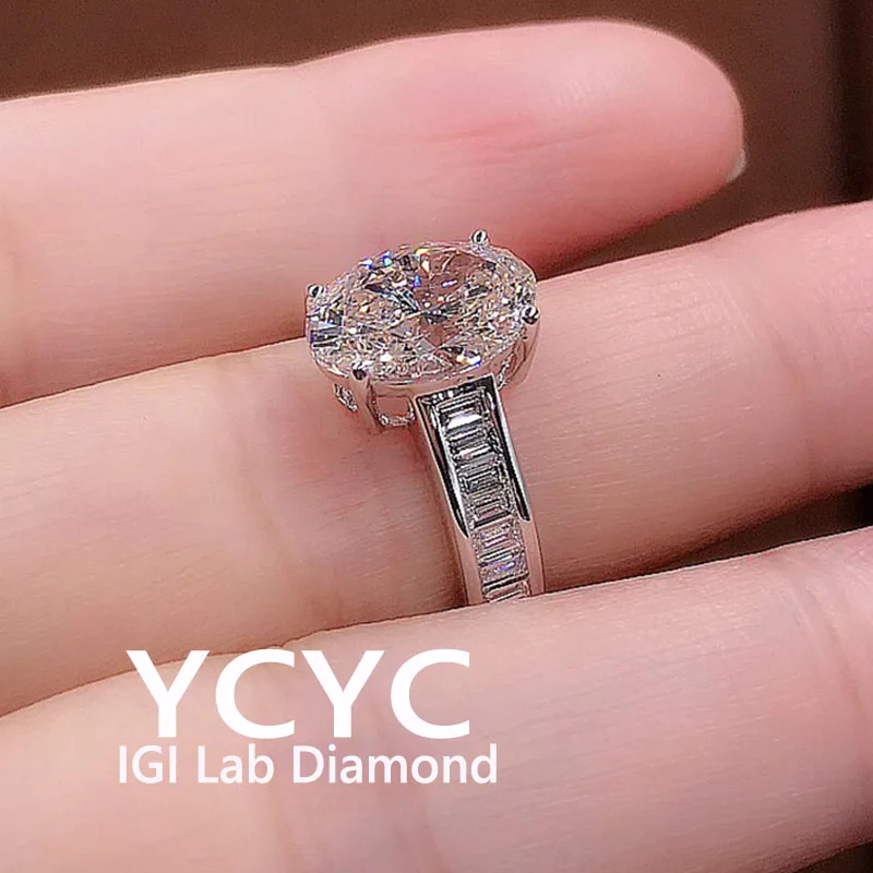 

Фабрика продает платиновое кольцо Pt950 из белого золота 4 карата с бриллиантом, выращенное в лаборатории, овальное кольцо с бриллиантом CVD HPHT DEF VS-VVS, обручальное и обручальное кольцо